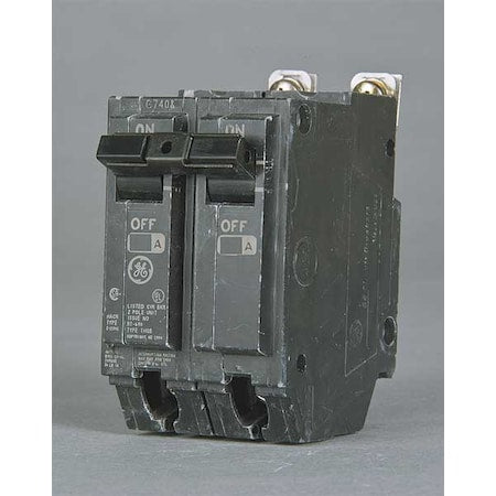Ge THQB2180 Miniature Circuit Breaker, THQB Series, 80A, 2 Pole, 120/240V AC, 10kA at 120/240V AC
