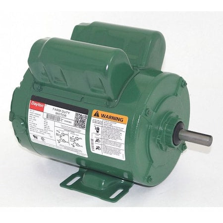 DAYTON 3K663 Agricultural Fan Motor, Capacitor-Start/Run, 1/2 HP, 115/208-230V AC, 1,725 Nameplate RPM, 56 Frame