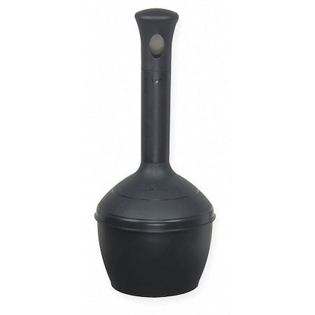 Justrite 268503 Cigarette Receptacle, Black, 4 gal