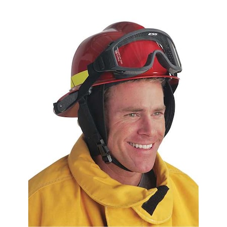 Bullard LTXBK Fire Helmet, Thermoplastic, 4 pt Ratchet, Black, Fits Hat Size 6-1/2 to 8, Modern