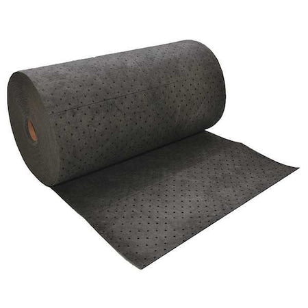 Spilfyter DB-95BX Sorbent Roll, 64 gal, 32 in x 300 ft, Universal, Gray, Polypropylene