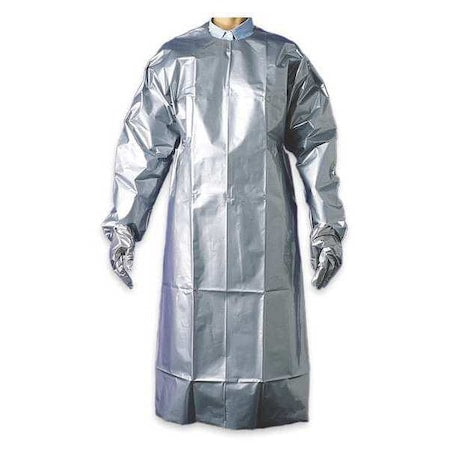 North SSCA/L Chemical Resistant Sleeve Apron, EVOH, Polyethylene, Silver, 56 in, L