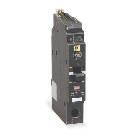 Square D EGB14015 Miniature Circuit Breaker, E FRAME Series, 15A, 1 Pole, 277V AC, 65kA at 120V AC