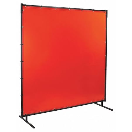 Steiner 538-6X6 Welding Screen, Transparent Vinyl, 6 ft W., 6 ft. H., 13 oz/sq yd, 150 Degrees F Withstand Temp.