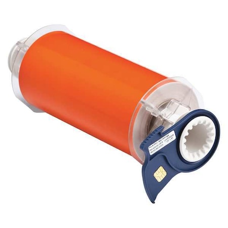Brady 13571 Label Tape Cartridge, Orange, Labels/Roll: Continuous