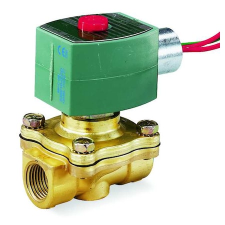 Asco 8210G002LF 120/60, 110/50 Solenoid Valve, 2-Way, 2-Position, Normally Closed, 1/2 in Pipe Size, 110V/50V, 120V/60V, High