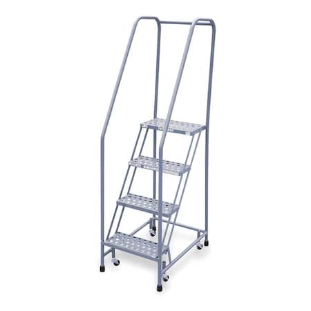Cotterman 1004R1820A2E10B3C1P6 70 in H Steel Rolling Ladder, 4 Steps, 450 lb Load Capacity