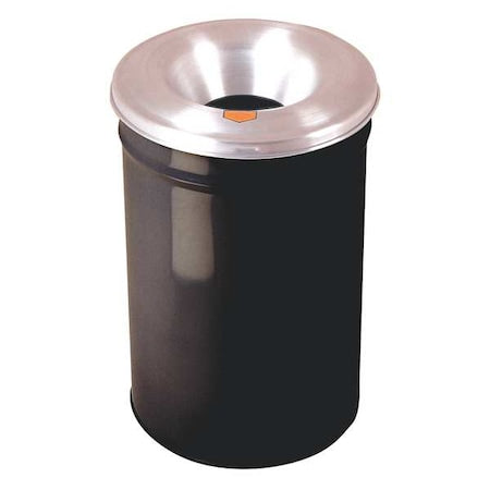 Justrite 26655K Cease-Fire 55 gal Round Indoor Metal Can, Black, None, Steel, Not Applicable