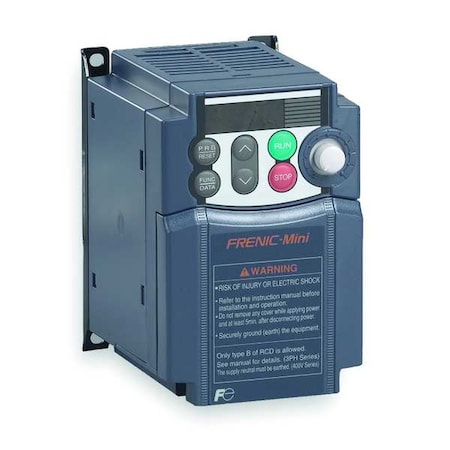 Fuji Electric FRN0002C2S-6U Variable Frequency Drive, 1/4 HP, 115V AC