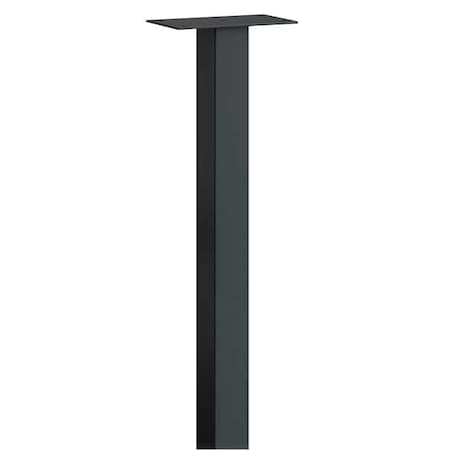 Salsbury Industries 4895BLK Post, Black, Powder Coated, In Ground