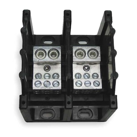 Eaton Bussmann 16325-2 Power Distribution Block, Open, 2 Pole, 350 A Copper, 600 V AC/DC