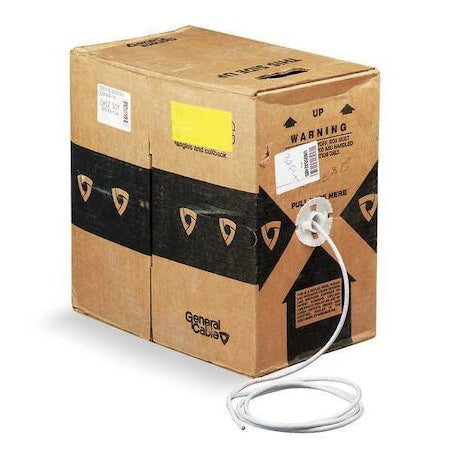 Genspeed 5133255E Data Cable, Cat 5e, 24 AWG, 1000 ft, White