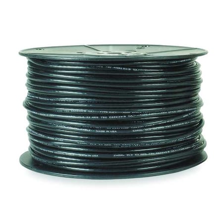 Carol C5775.31.01 Coaxial Cable, RG-6/U, 1000 ft., Black