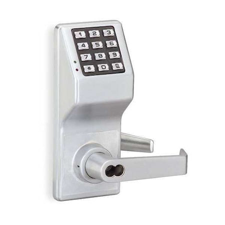 Locdown DL3200IC US26D Electronic Lock, Brushed Chrome, 12 Button