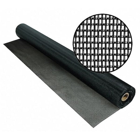 Phifer 3004134 Replacement Screen, Polyester, 48 in W, 50 ft L, 0.025 in Wire Dia, Black