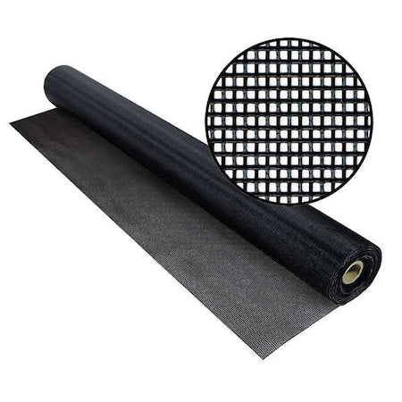 Phifer 3014087 Replacement Screen, Polyester, 48 in W, 100 ft L, 0.018 in Wire Dia, Black