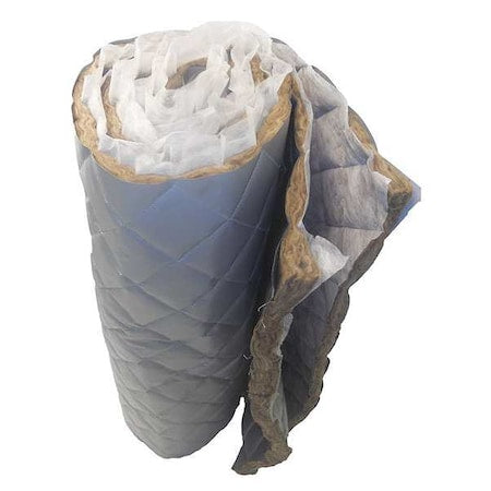 Sound Stopper 15012348 Acoustic Partition, 0.65 NRC, Fiberglass, 4 ft W, 50 ft L, 1 in Thick, Gray