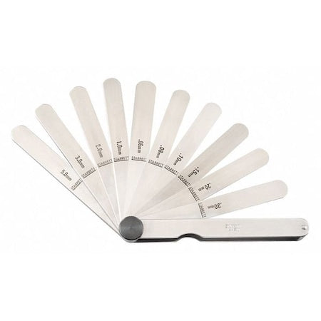 Starrett 467M Feeler Gauge Set, Dimension Type Metric