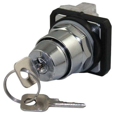 DAYTON 30G315 SelectorSwtch, Keyed, Non-Illum, 2Pos, 30 mm