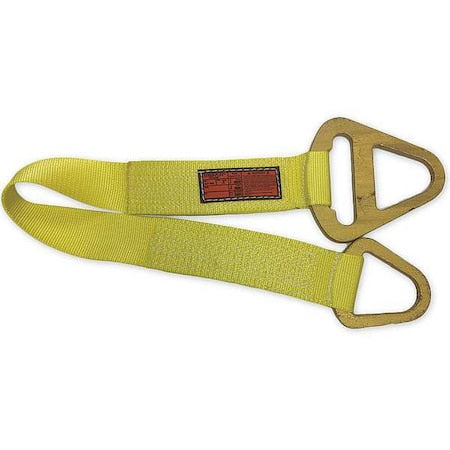 Stren-Flex TCS2-903-16 Synthetic Web Sling, Type 1, 16 ft L, 3 in W, Nylon, Yellow