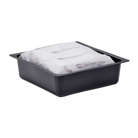 PIG PAN201 Absorbent Pillow In Pan, 12 gal, Universal, Black/Gray