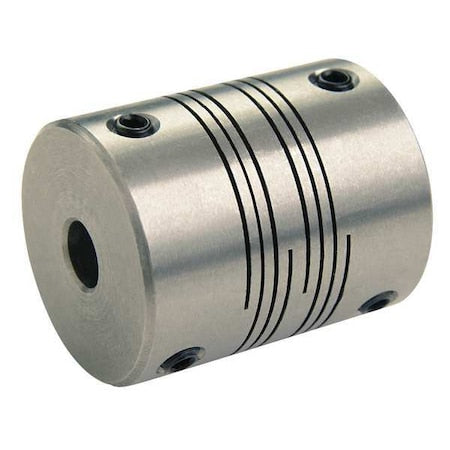 Ruland PSR20-8-6-SS Coupling, 4 Beam Set Screw, 1/2 in.x 3/8 in.