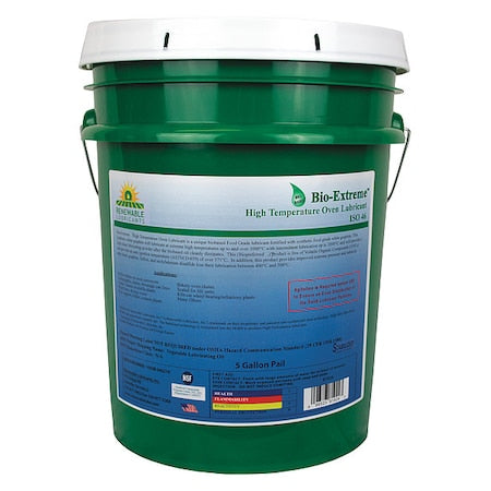 Renewable Lubricants 81924 Chain & Wire Rope Lubricant, 5 gal, Pail, Vegetable Oil Base, 584 Degrees F Max Op Temp, White
