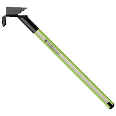 Leatherhead Tools DBL-12DH-B Drywall Hook, 12 ft. Dog Bone Pole, HiViz Lime