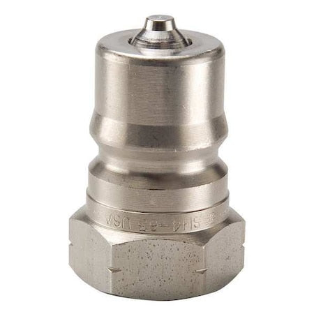 Parker SH6-63 Hydraulic Quick Connect Hose Coupling, 303 Stainless Steel Body, Ball Lock, 3/4