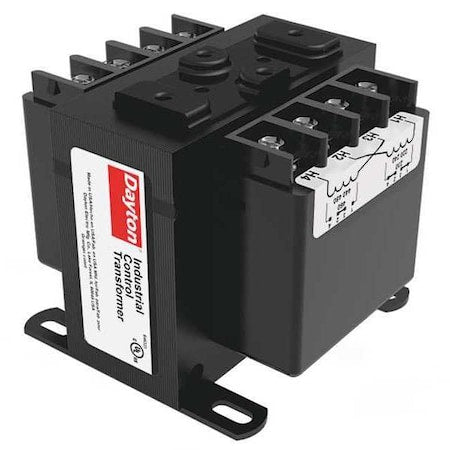 DAYTON 31EJ10 Control Transformer, 200 VA, 12/24V AC, 120V AC