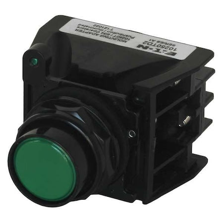 Eaton E34EX707G Hazardous Location Push Button, 30 mm, 2NO/2NC, Green