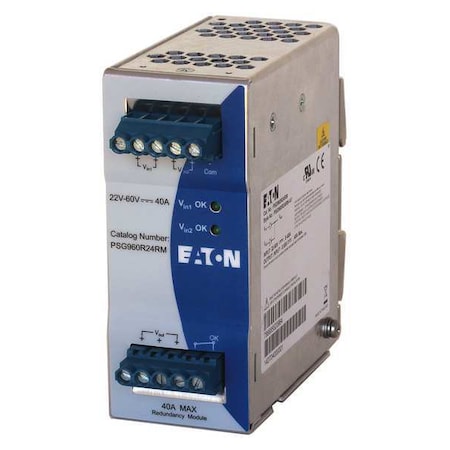 Eaton PSG960R24RM Redundant DC Power Supply, 24/48V DC, 24V DC, 960 W, 40 A, DIN Rail