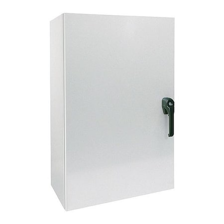 Wiegmann N4121616061PTC 1 Point Latch with Handle Electrical Enclosures, 16 in H, 6 in D, 16 in W, 12, 13, 3R, 4, Steel