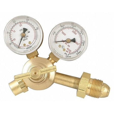 Radnor RAD64003036 Flow Gauge Regulator, Argon, Carbon Dioxide, Single Stage, 0.965