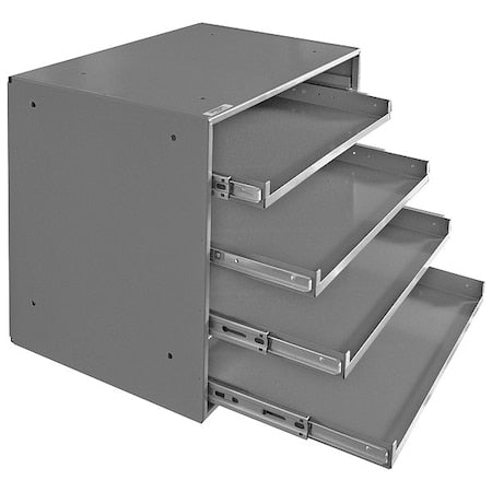 Durham MFG 310B-95 Sliding Drawer Cabinet Frame, 4 Drawers, 20-1/4 in W x 12-1/2 in D x 15 in H