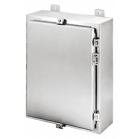 Nvent Hoffman A16H1206SSLP Clamps with Padlock Hasp Electrical Enclosures, 16 in H, 6 in D, 12 in W, 12, 13, 3, 3R, 3RX, 4