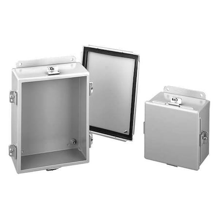 Nvent Hoffman A806NF Screw Down Clamps Electrical Enclosures, 8 in H, 3-1/2 in D, 6 in W, 12, 13, 4, Steel