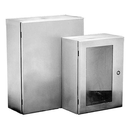 Nvent Hoffman CSD16126SS 1/4 Turn Latch Electrical Enclosures, 16 in H, 6 in D, 12 in W, 12, 3R, 4, 4X, 304 Stainless Steel