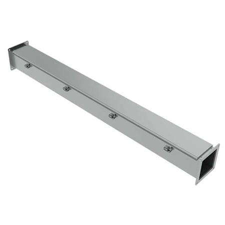 Nvent Hoffman F44W48SS Straight Section Wireway, 12, 4, 4X Rating, Stainless Steel, Unfinished