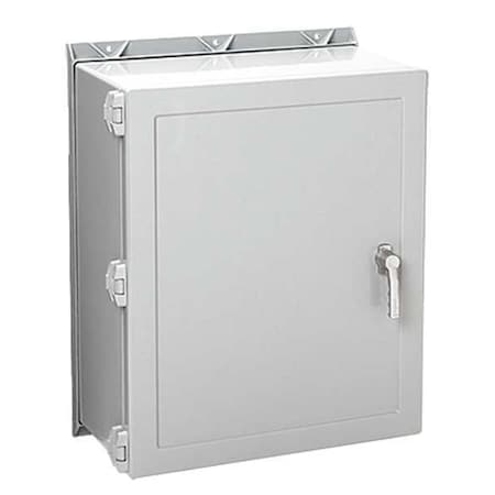 Nvent Hoffman A24H2010GQRLP Quick Release Latch Electrical Enclosures, 24-1/4 in H, 10 in D, 20 in W, 12, 13, 3, 3R, 4, 4X