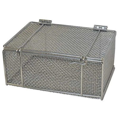 Marlin Steel Wire Products 00-00304002-31 Rectangular Parts Washing Basket, #4 Mesh Size, Stainless Steel, Silver