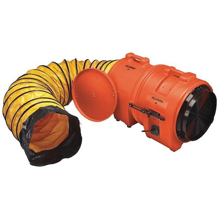 Allegro Industries 9553-25 Confined Space Blower, Black/Orng/Yell, 22.5
