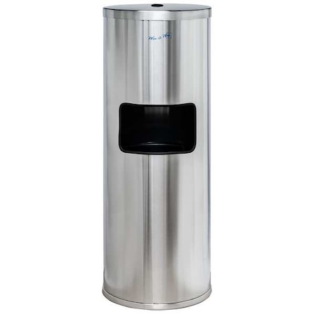 Wipe-A-WAY WA-FAC-SS Wet Wipe Dispenser, SS, 35 3/4 in H, Silver