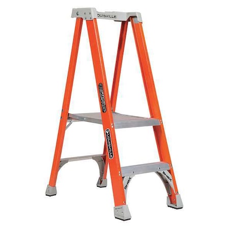 Louisville FXP1702 4 ft 0.33 in Fiberglass Platform Stepladder, 300 lb Capacity