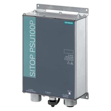Siemens 6EP13347CA00 DC Power Supply, 120/230V AC, 24V DC, 192 W, 8 A, Wall