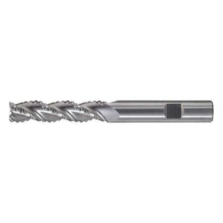 Cleveland C60464 3-Flute Carbide HP Square Single Roughing End Mill CTD CEM-RA Bright 5/8x5/8x2-1/4x5
