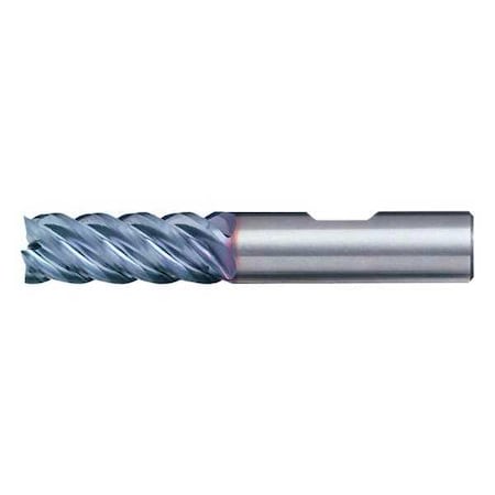 Cleveland C80445 5-Flute Carbide HIgh-Perf Square Single End Mill for Steel CTD CEM-EMS-5-TA TiAlN 5/8x5/8x1-5/8x4