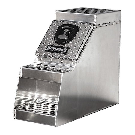 Buyers Products 1705182 24x28x24 Inch Heavy Duty Diamond Tread Aluminum Step Box