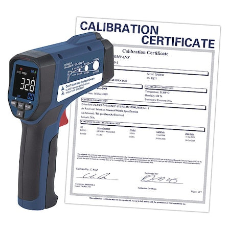 Reed Instruments R2330-NIST Infrared Thermometer, Adjustable 0.10 to 1.00, -26 Degrees to 2282 Degrees F