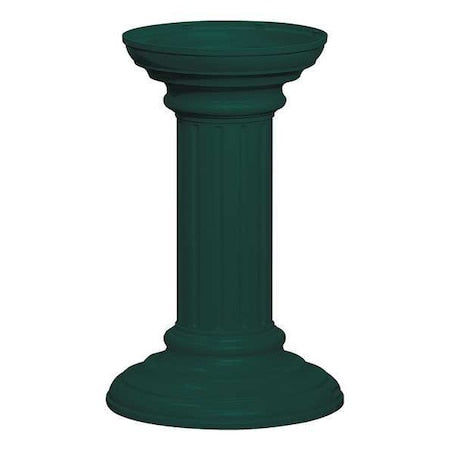 Salsbury Industries 3396GRN Pedestal, Green, Powder Coated, In Ground, Decorative